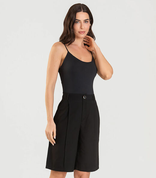 Image_Bermuda Jorts Feminina Reta Em Sarja Dianna Preto