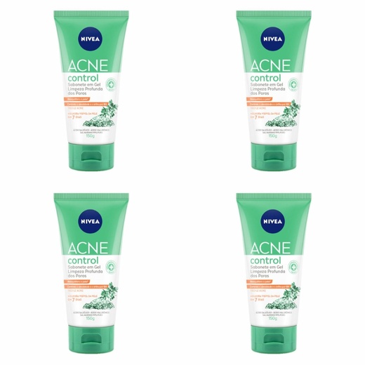 Image_Kit c/4 Sabonete Facial Nivea 150ml Gel Acne Control