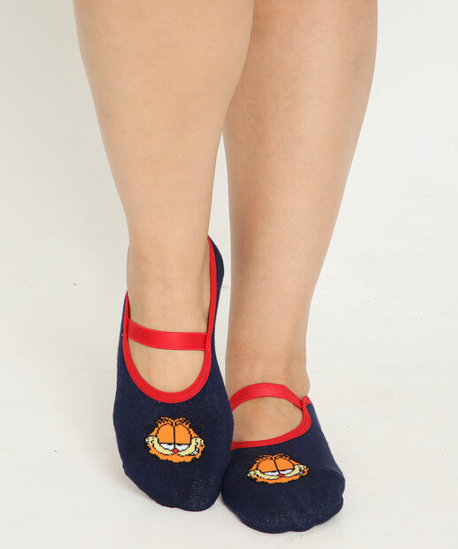 Meia Sapatilha Feminina Antiderrapante Garfield