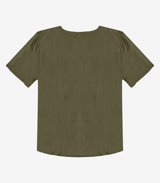 Blusa Feminina Com Recortes Frontais Infinita Cor Verde
