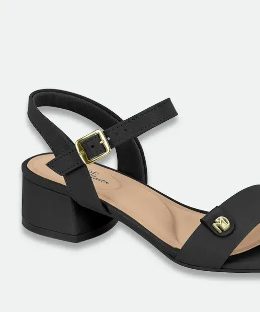Sandália Feminina Salto Grosso Modare Preto