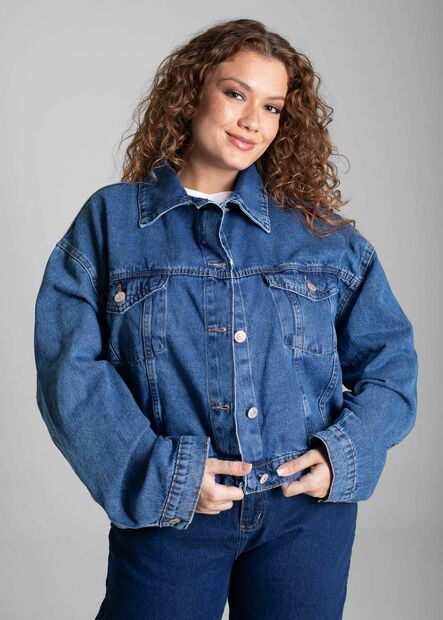 Jaqueta Jeans Sawary Plus Size - 281514