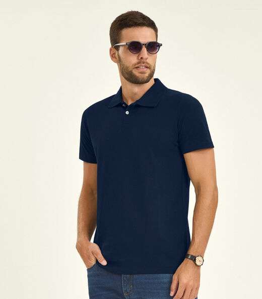 Image_Camisa Polo Básica Masculina Diametro Azul