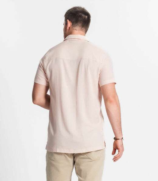 Camisa Em Viscolinho Masculina Diametro Rosa