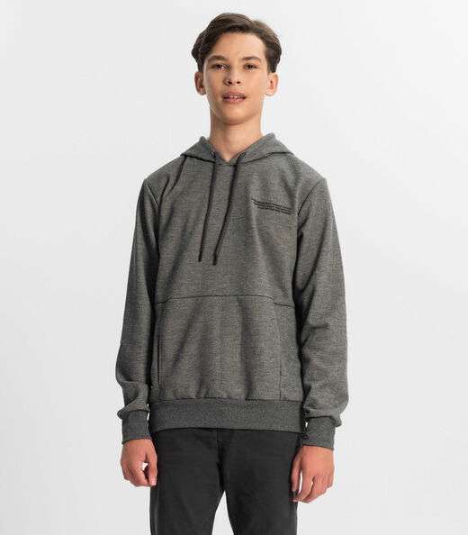 Image_Blusão Juvenil Masculino Com Capuz Minty Cinza
