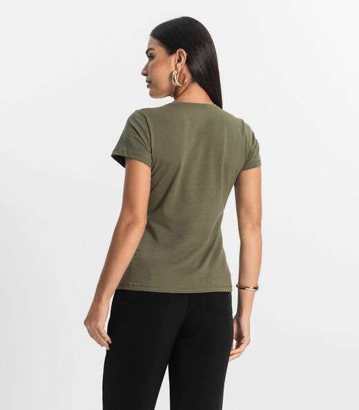 Blusa Feminina Cotton Leve Básica Rovitex Verde