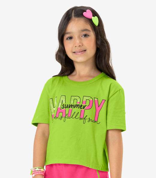 Conjunto Infantil Blusa Com Shorts Rovi Kids Verde