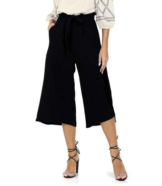 Calça Feminina Pantacourt Viscose Modena Endless Preto