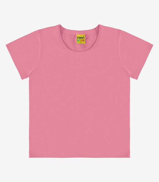 Blusa Básica Infantil Cotton Leve RoviKids Rosa