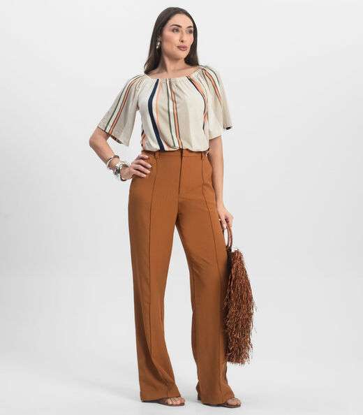 Blusa Feminina Ciganinha Infinita Cor Bege