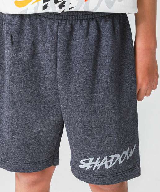 Conjunto Infantil Manga Curta Sonic Tam 4 a 10 Off White