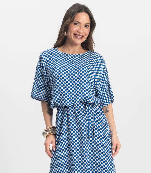 Vestido Midi Infinita Cor Azul