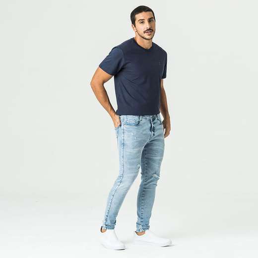 Calça skinny destroyed Zune