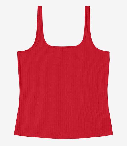 Regata em Ribana Canelada Rovitex Vermelho