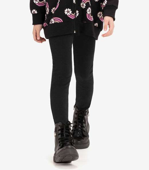 Conjunto jaqueta com capuz e legging Rovi Kids Preto