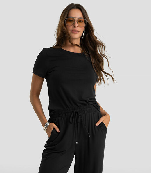 Conjunto Feminino Blusa E Calça Dianna Preto