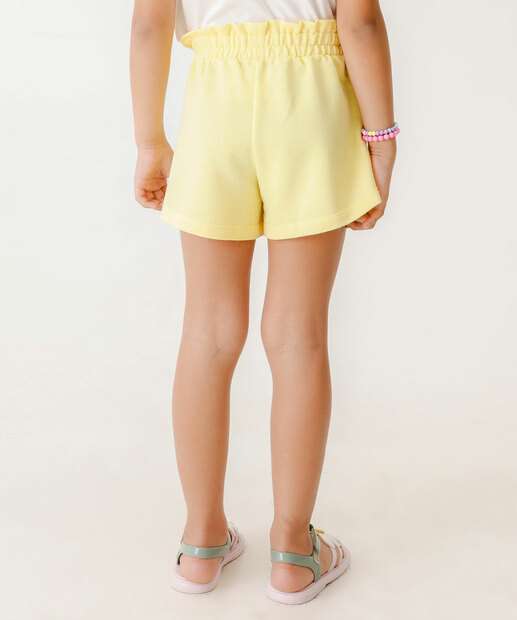 Short Infantil Moletinho Clochard Tam 4 a 10