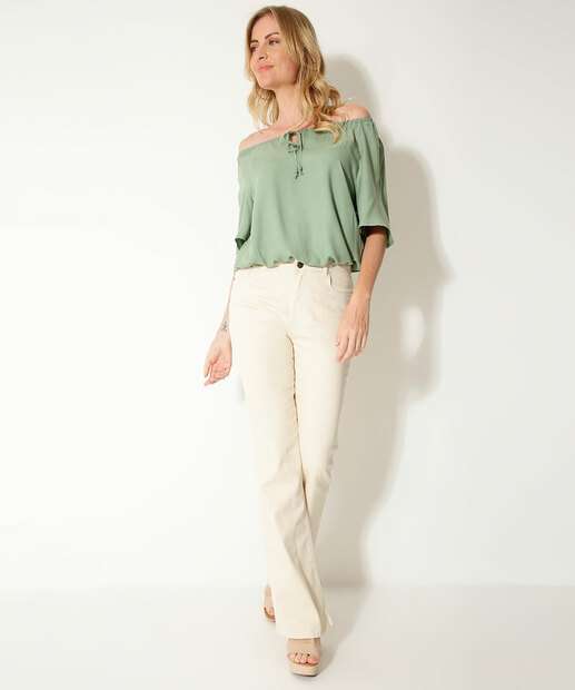 Blusa Ciganinha Feminina Manga 3/4 Marisa