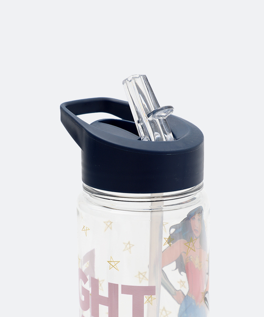 Garrafa Squeeze Mulher Maravilha Disney 670ML Preto