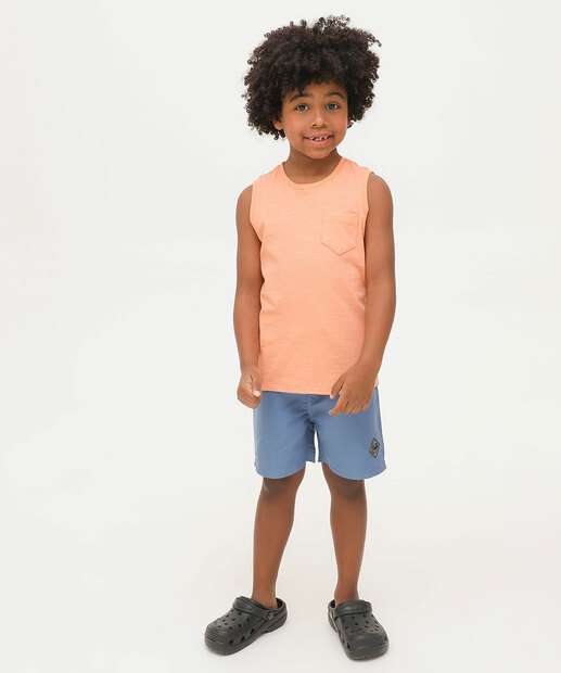 Bermuda Infantil Amarração Marisa Tam 4 a 10 Azul