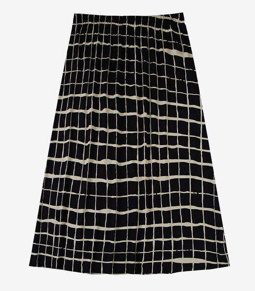 Saia Midi Plus Size Infinita Cor Preto