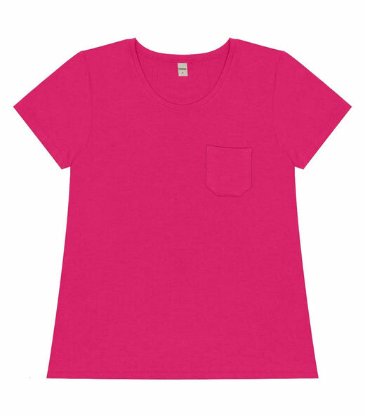 Blusa Feminina Viscotorcion Com Bolso Rovitex Rosa