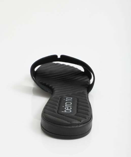 Rasteirinha Feminina Tiras Beira Rio Preto