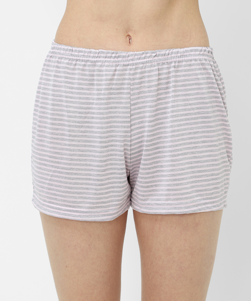 Pijama Feminino Estampa Frase E Listras Marisa Rosa