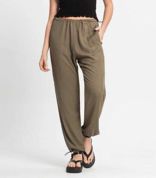 Calça Juvenil Feminina Em Sarja Minty Verde