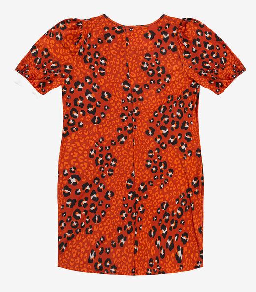 Vestido Malha Fria Plus Infinita Cor Laranja