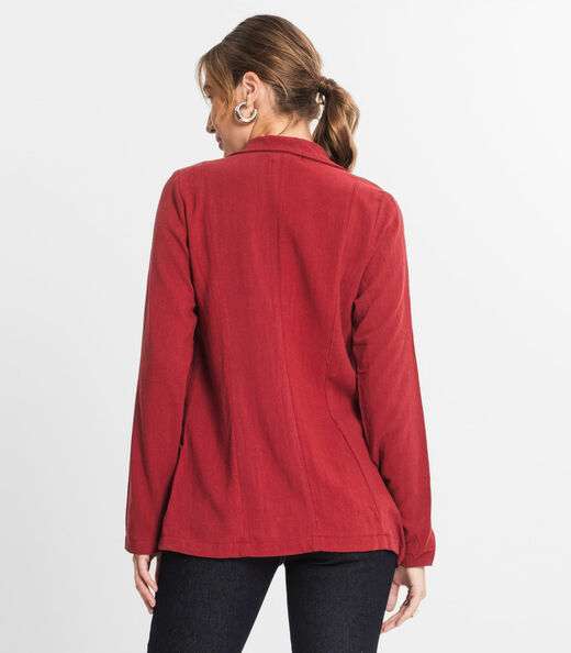 Blazer Feminino Em Linho Strong Endless Vermelho