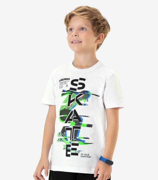 Conjunto Infantil Masculino Skate Rovi Kids Branco