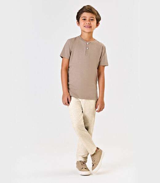 Camiseta Infantil Masculino Cotton Leve Trick Nick Marrom