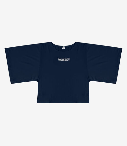 Blusa Feminina Em Viscotorcion Infinita Cor Azul