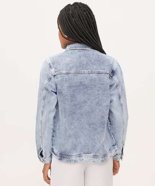 Jaqueta Feminina Jeans Marmorizada Marisa