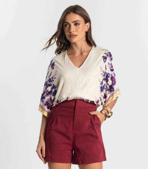 Image_Blusa Feminina Com Manga Ampla Endless Bege