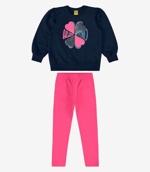 Conjunto Infantil Blusão Com Legging Rovi Kids Azul