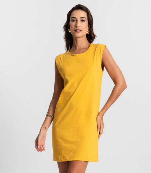 Vestido Liso Feminino Select Amarelo
