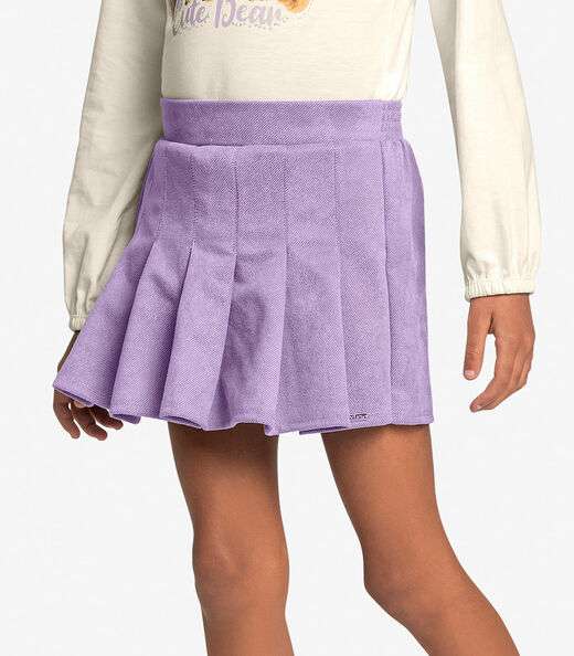 Conjunto Infantil Blusa Com Shorts Saia Trick Nick Roxo
