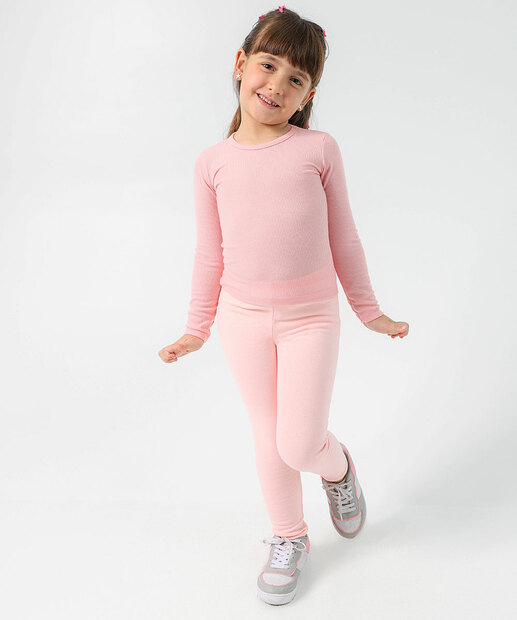 Blusa Infantil Canelada Marisa Tam 4 a 10 Rosa