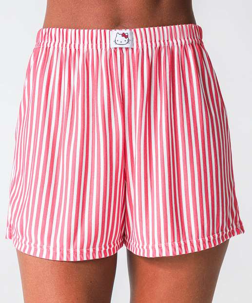 Pijama Feminino Canelado Stitch Rosa