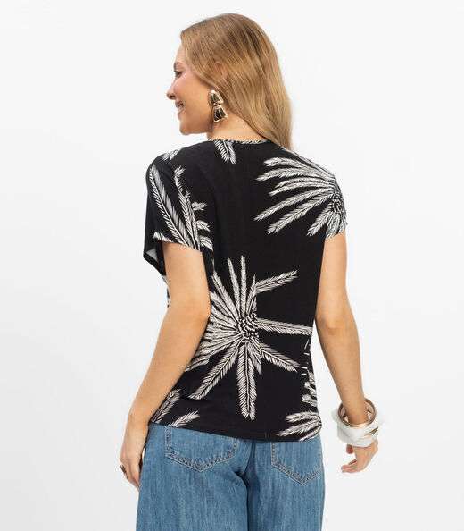 Blusa Feminina Viscotorcion Rovitex Preto