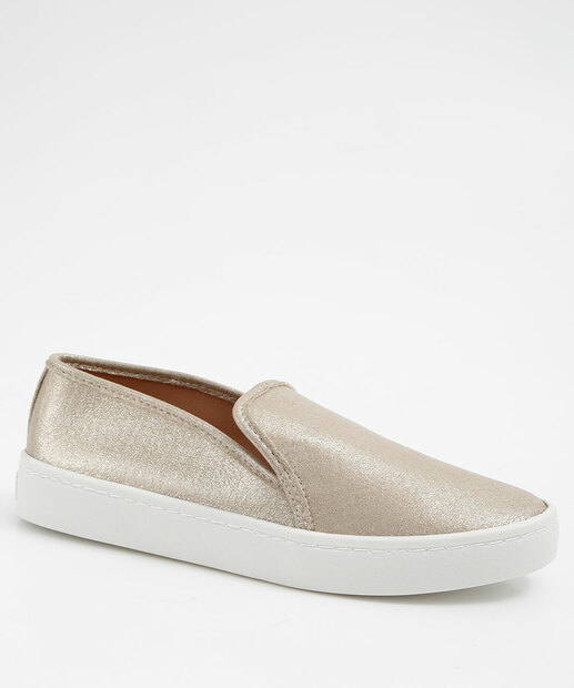 Tênis Slip On Feminino Suede Brilho