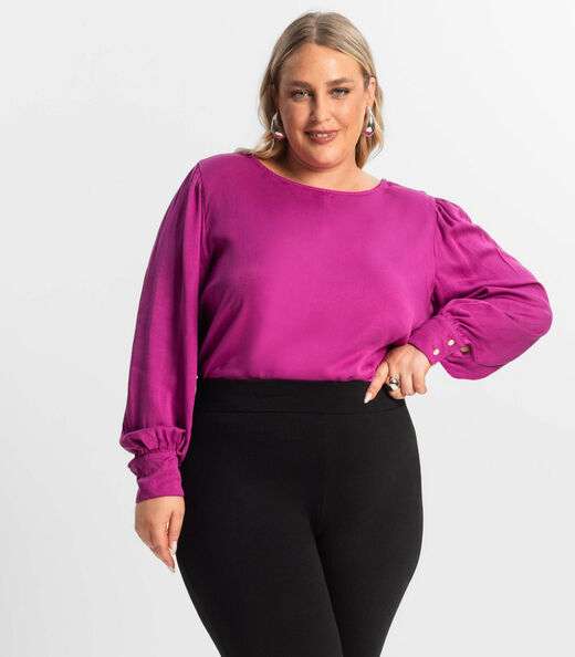 Image_Blusa Plus Size Feminina Manga Longa Secret Glam Roxo
