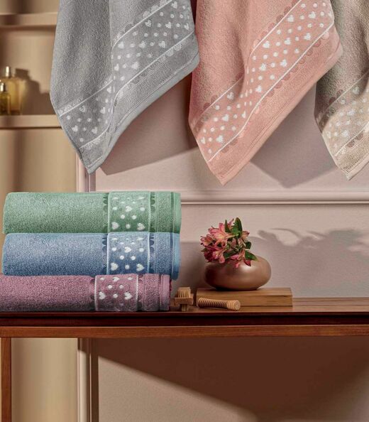 Toalha De Banho Charme Appel Bege