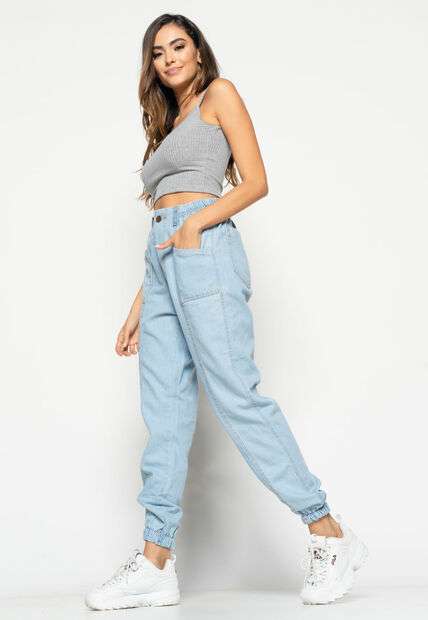 Cropped  Alça Fina Canelado Mescla Salvatore Fashion