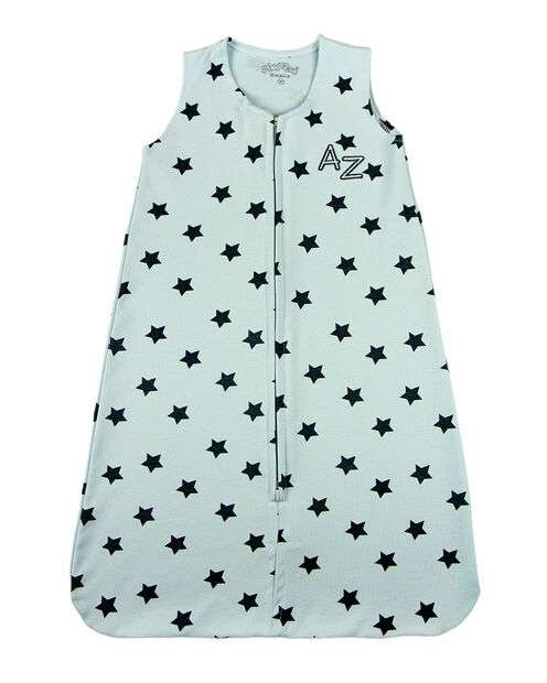 Image_Casulo de Bebê Suedine Estampado Estrela - Azul