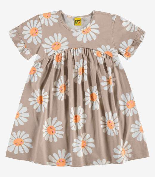 Vestido Infantil Rovi Kids Marrom