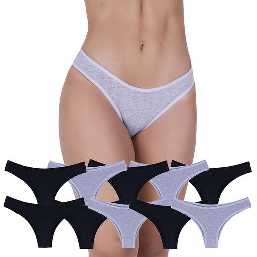 Image_Kit 10 Calcinhas Basic Algodão Concept Lingerie Multicolorido