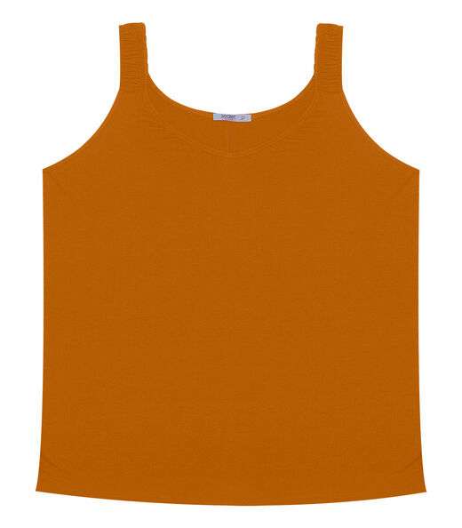 Blusa De Alça Feminina Plus Size Secret Glam Marrom